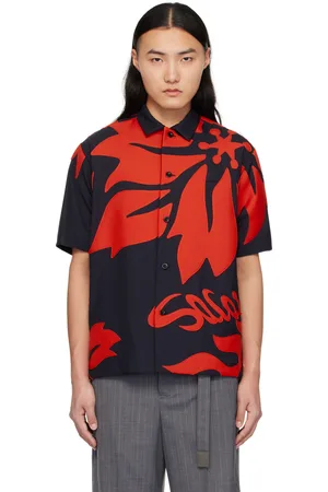 SACAI Navy & Red Floral Shirt