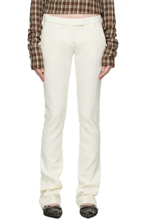Acne Studios White Wool Trousers
