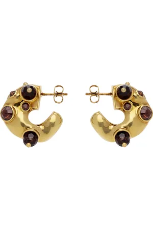 DRIES VAN NOTEN Gold & Brown Embellished Earrings