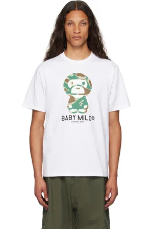 BAPE White Liquid Camo Baby Milo T-Shirt