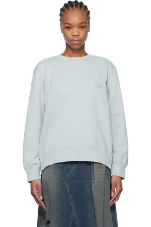 Maison Margiela Blue Spliced Logo Sweatshirt