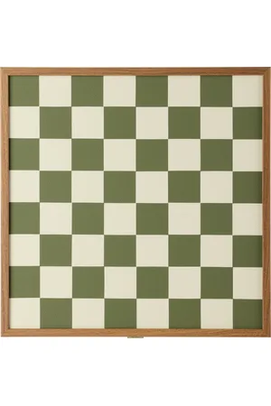 THE CONRAN SHOP Green & Off-White Milos Chess Set