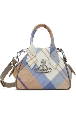 Vivienne Westwood SSENSE Exclusive Capsule Beige & Blue Mini Yasmine Bag