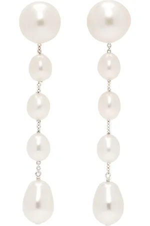 Sophie Buhai White Small Passante Earrings