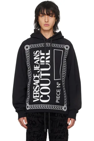 VERSACE Black Printed Hoodie