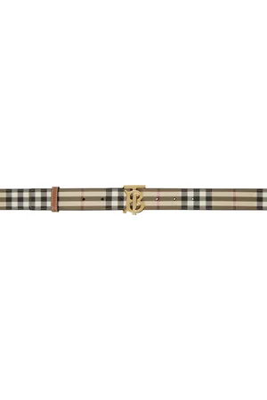 Burberry Beige Vintage Check Belt