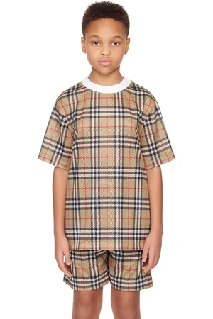 Burberry Kids Beige Check T-Shirt