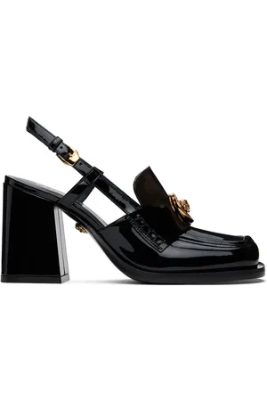 VERSACE Black Alia Slingback Pumps
