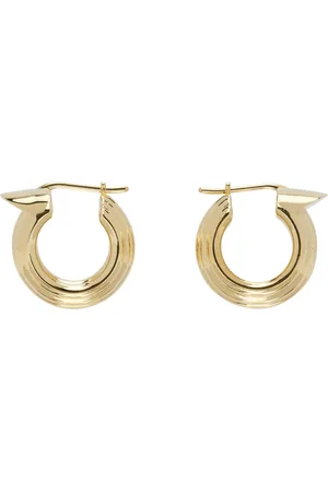 Salvatore Ferragamo Gold Gancini Earrings