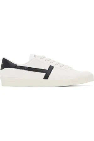 Tom Ford White & Black Suede Jarvis Sneakers