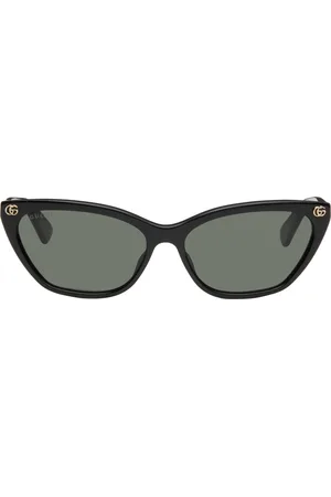 Gucci Black Light Acetate GG Cat Eye Sunglasses