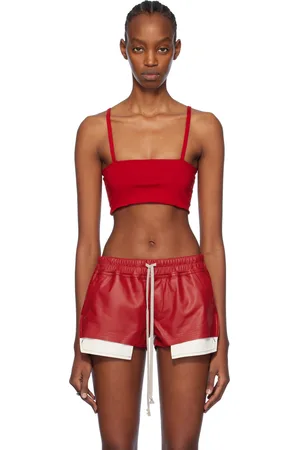 Rick Owens Red Bandeau Tank Top