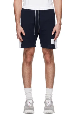 Thom Browne Navy Classic Loopback 4-Bar Sweat Shorts