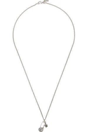 EMANUELE BICOCCHI Silver Pin & Skull Pendant Necklace