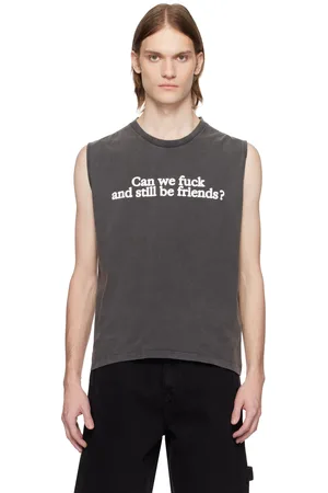 CARNE BOLLENTE SSENSE Exclusive Black Benefits With Friends Tank Top