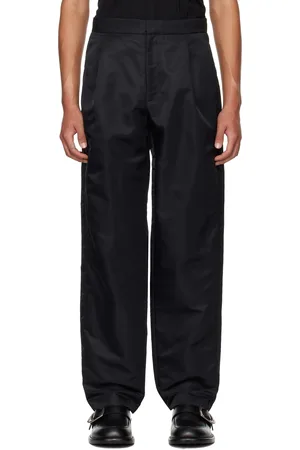 LGN LOUIS GABRIEL NOUCHI Black Five-Pocket Recycled Nylon Smoking Trousers