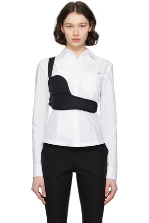 Hyein Seo White Strap Long Sleeve Shirt