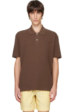 Maison Kitsuné Brown Bold Fox Head Patch Comfort Polo
