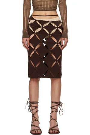 Isa Boulder Brown Argyle Centauri Miniskirt
