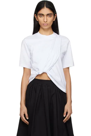 Msgm White Gathered T-shirt