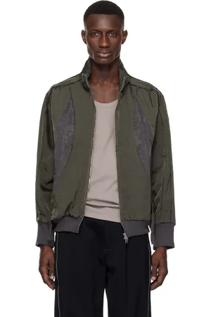 SONG FOR THE MUTE Khaki & Gray Teardrop Track Jacket