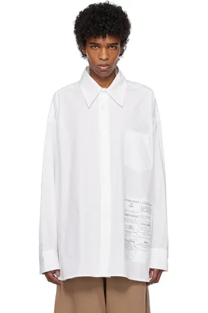 Maison Margiela White Newspaper Print Shirt