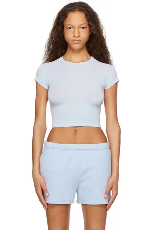 SKIMS Blue New Vintage Cropped Raglan T-Shirt