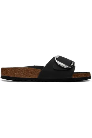 Birkenstock Black Narrow Madrid Big Buckle Sandals