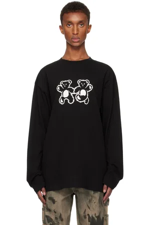 We11 Done Black Teddy Twins T-shirt