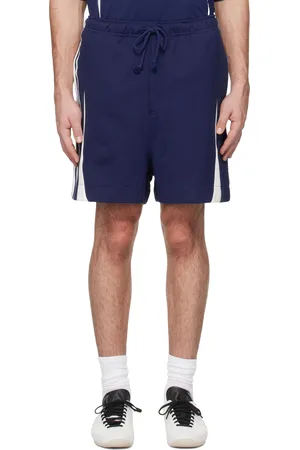 Y-3 Blue French Terry Cutline Shorts