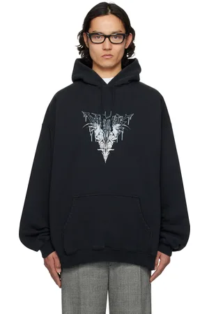 Vetements Black Bone V Oversized Hoodie