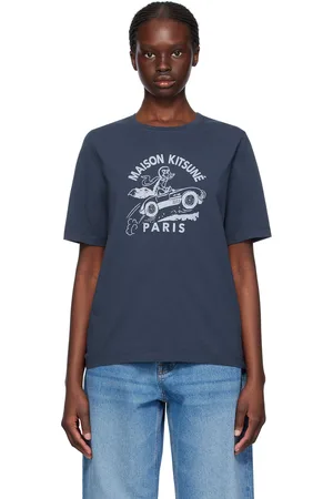 Maison Kitsuné Navy Racing Fox T-Shirt