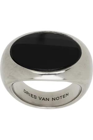 DRIES VAN NOTEN Silver Stone Signet Ring