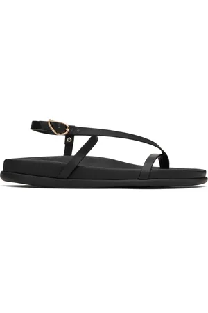Ancient Greek Sandals Black Aimilia Sandals