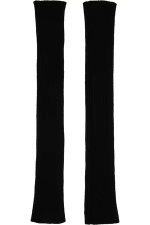 Rick Owens Black Porterville Ribbed Arm Warmers