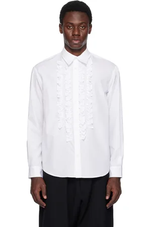 Simone Rocha White Ruffle Bib Prom Shirt