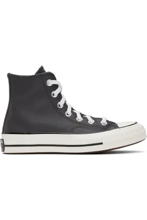 Converse Gray Chuck 70 Heritage Leather High Top Sneakers