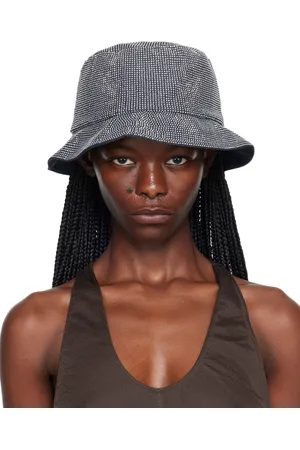 J.W.Anderson Navy Crystal-Cut Bucket Hat