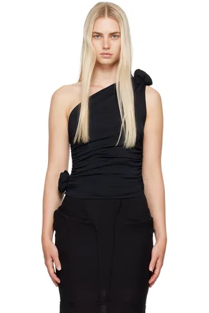 MAGDA BUTRYM Black One Shoulder Tank Top