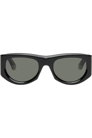 Gucci Black Rectangular-Frame Sunglasses