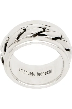 EMANUELE BICOCCHI SSENSE Exclusive Silver Chain Ring