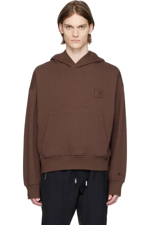 WOOYOUNGMI Brown Patch Hoodie