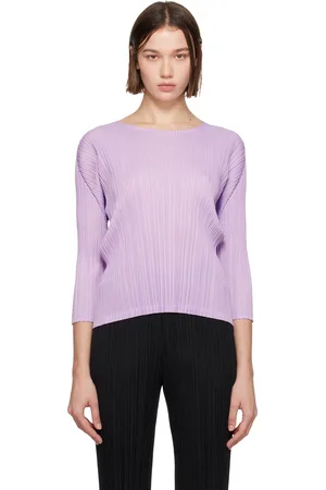 PLEATS PLEASE ISSEY MIYAKE Purple Mellow Pleats Top