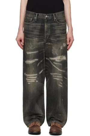 NEIGHBORHOOD Black Savage Denim DP Wide Jeans