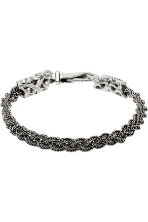 EMANUELE BICOCCHI Silver Tiny Fishtail Braid Bracelet