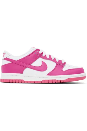 Nike Big Kids Pink & White Dunk Low Sneakers