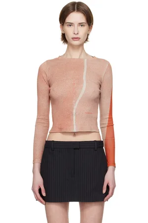 ECKHAUS LATTA Orange Lapped Baby Crewneck T-shirt