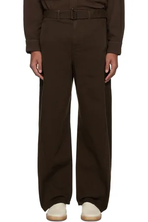 LEMAIRE Brown Twisted Belted Jeans