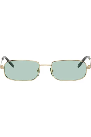 Gucci Gold Rectangular Sunglasses
