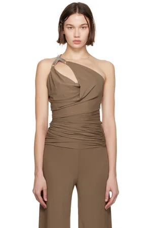 Rick Owens Tan Porterville Hydra Aaliyah Tank Top